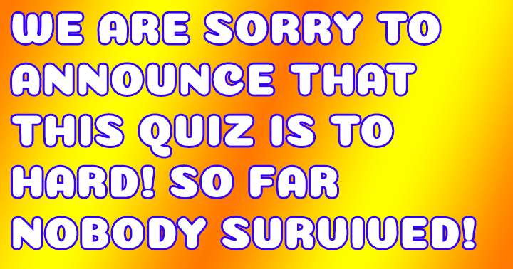 Hard Sudden Death Quiz