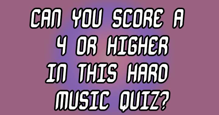 Hard Music Quiz