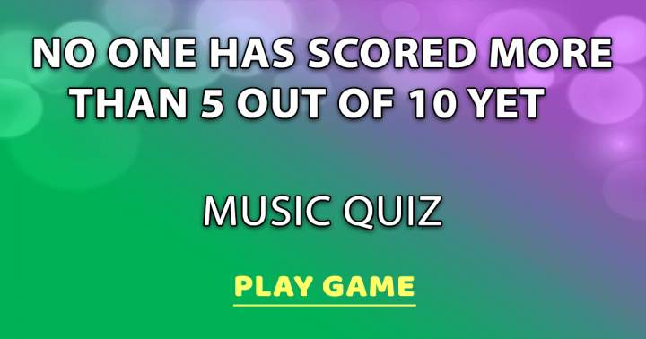 Quiz for Music Savvy Individuals