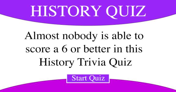 Banner for Quiz on Historical Trivia