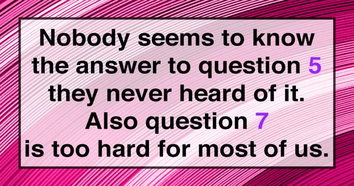 Quiz on General Knowledge.