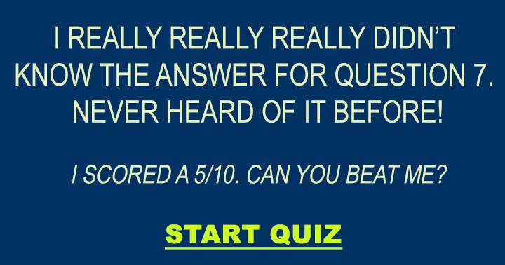 Quiz with a variety of knowledge topics