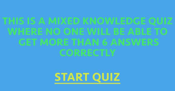 Quiz of Mixed Knowledge