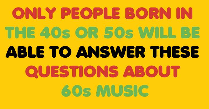 Banner for Quiz on pop music from the 1960s.