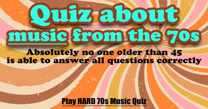 Challenging 1970s Music Quiz