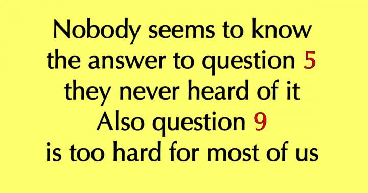 Mixed Knowledge Quiz