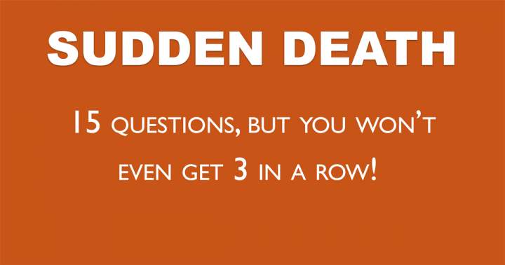 Sudden Death Quiz