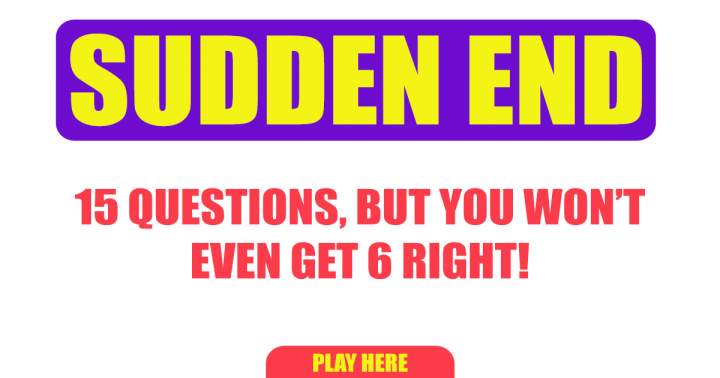 Sudden End Trivia Quiz