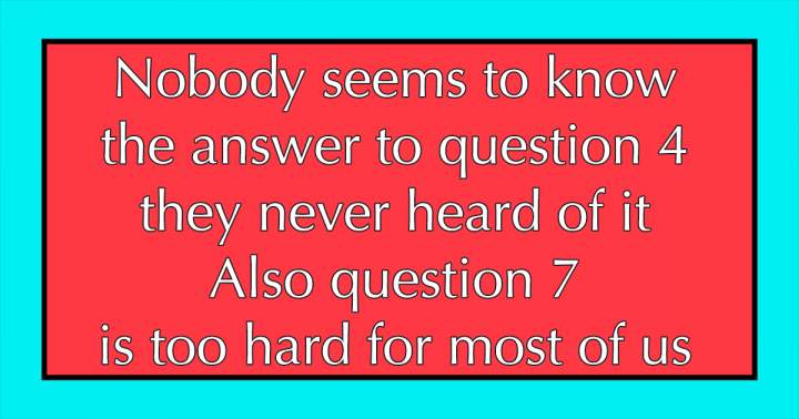 10 Hard Trivia Questions