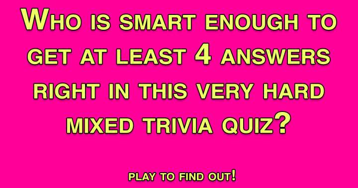 Hard Mixed Trivia Quiz