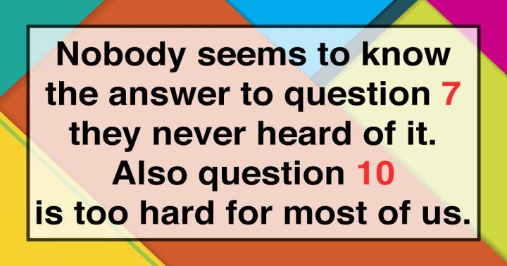 Impossible Mixed Trivia Quiz