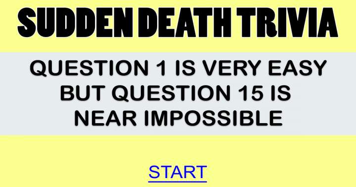 Sudden Death Quiz