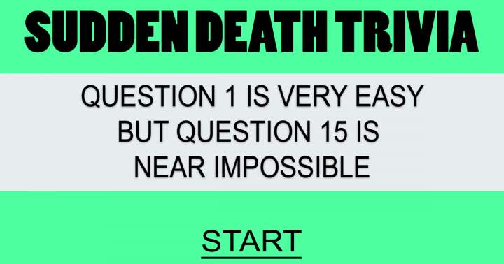 Sudden Death Quiz