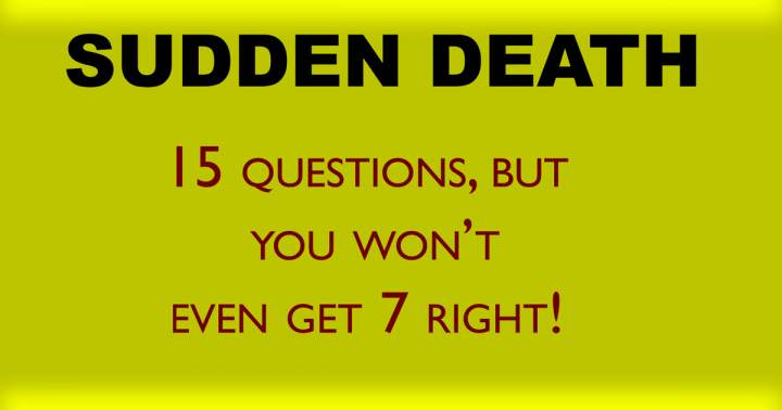 Sudden Death Quiz